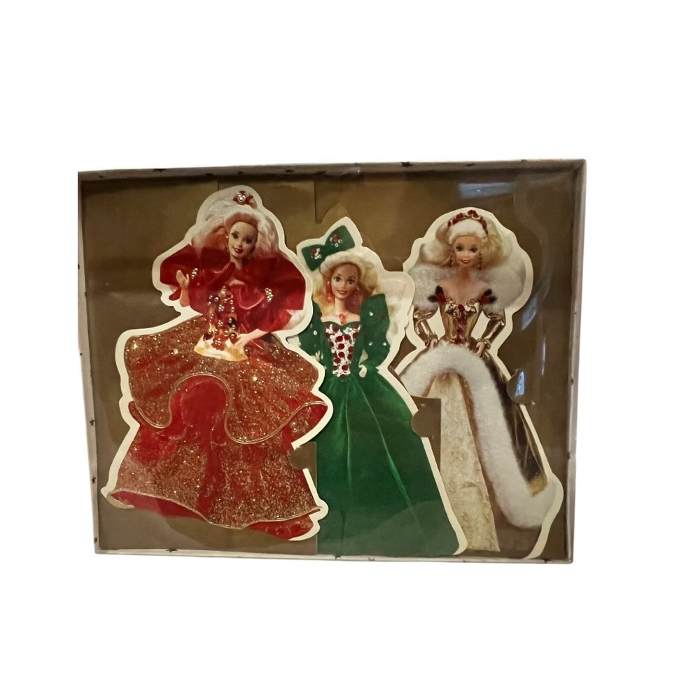 Vintage 1995 Barbie / Hallmark Holiday Barbie Collection 3 Card Set NIB